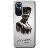 MRCİLETİSİM mrc72504 Mustafa Kemal Atatürk Kılıf HD Desen Baskılı Arka Kapak+Temperli Cam Huawei Nova 9 ile uyumlu