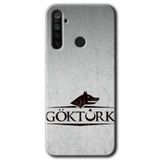 MRCİLETİSİM (mrc72655) Göktürk Kılıf HD Desen Baskılı Arka Kapak Realme 5i ile uyumlu