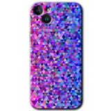 MRCİLETİSİM mrc72830 Pixel Mozaik Kılıf HD Desen Baskılı Arka Kapak Temperli Cam iPhone 14 Plus ile uyumlu