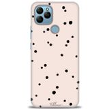 MRCİLETİSİM (mrc7332) Tam Ekran Koruyucu Kılıf HD Baskılı Kılıf Puantiye General Mobile GM 21 ile uyumlu