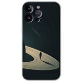 MRCİLETİSİM mrc73759 Space Planet Kılıf HD Desen Baskılı Arka Kapak Temperli Cam iPhone 14 Pro ile uyumlu