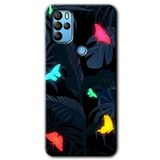 MRCİLETİSİM mrc76486 Lighter Butterfly Kılıf HD Desen Baskılı Arka Kapak Temperli Cam Omix X500 ile uyumlu