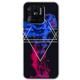 MRCİLETİSİM (mrc76686) Mekanik Duman 1 Kılıf HD Desen Baskılı Arka Kapak+Temperli Cam Xiaomi Redmi 10C ile uyumlu
