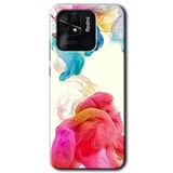 MRCİLETİSİM (mrc76707) Gökkuşağı Color Kılıf HD Desen Baskılı Arka Kapak+Temperli Cam Xiaomi Redmi 10C ile uyumlu