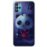 MRCİLETİSİM mrc76879 Bebek Panda Kılıf HD Desen Baskılı Arka Kapak Temperli Cam Omix X500 ile uyumlu
