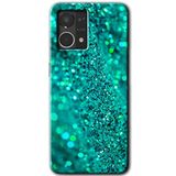 MRCİLETİSİM mrc77003 Diamonds Kılıf HD Desen Baskılı Arka Kapak+Temperli Cam Oppo Reno 7 4G ile uyumlu