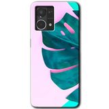 MRCİLETİSİM mrc77009 3D Yaprak Kılıf HD Desen Baskılı Arka Kapak+Temperli Cam Oppo Reno 7 4G ile uyumlu