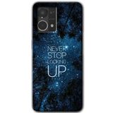 MRCİLETİSİM mrc77102 Stars Wallpaper Kılıf HD Desen Baskılı Arka Kapak+Temperli Cam Oppo Reno 7 4G ile uyumlu