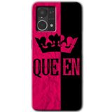 MRCİLETİSİM mrc77108 Queen Kılıf HD Desen Baskılı Arka Kapak+Temperli Cam Oppo Reno 7 4G ile uyumlu