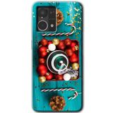 MRCİLETİSİM mrc77124 Christmas Kılıf HD Desen Baskılı Arka Kapak+Temperli Cam Oppo Reno 7 4G ile uyumlu