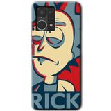 MRCİLETİSİM mrc77145 Rick News Kılıf HD Desen Baskılı Arka Kapak+Temperli Cam Oppo Reno 7 4G ile uyumlu