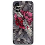 MRCİLETİSİM (mrc77275) kelebek Ömrü Kılıf HD Desen Baskılı Arka Kapak+Temperli Cam Xiaomi Redmi 10 ile uyumlu