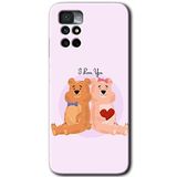 MRCİLETİSİM mrc79448 Sevgili Ayıcık Kılıf HD Desen Baskılı Arka Kapak+Temperli Cam Xiaomi Redmi Note 11 4G ile uyumlu