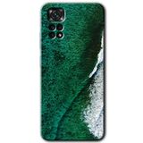 MRCİLETİSİM mrc79888 Yeşil Okyanus Kılıf HD Desen Baskılı Arka Kapak+Temperli Cam Xiaomi Redmi Note 11 5G Global ile uyumlu