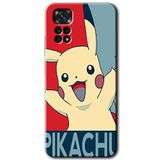 MRCİLETİSİM mrc79924 Pikaçhu Kılıf HD Desen Baskılı Arka Kapak+Temperli Cam Xiaomi Redmi Note 11 5G Global ile uyumlu