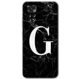 MRCİLETİSİM mrc80138 Mermer Desenli G Harf Kılıf HD Desen Baskılı Arka Kapak+Temperli Cam Xiaomi Redmi Note 11 5G Global ile uyumlu