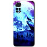 MRCİLETİSİM mrc81460 Mega Kurt Kılıf HD Desen Baskılı Arka Kapak+Temperli Cam Xiaomi Redmi Note 11s 5G Global ile uyumlu