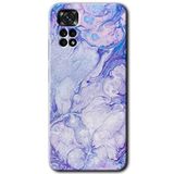 MRCİLETİSİM mrc81490 Spots Lilac Kılıf HD Desen Baskılı Arka Kapak+Temperli Cam Xiaomi Redmi Note 11s 5G Global ile uyumlu