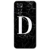 MRCİLETİSİM mrc81784 Desenli D Harfi Kılıf HD Desen Baskılı Arka Kapak+Temperli Cam Xiaomi Redmi Note 11s 5G Global ile uyumlu
