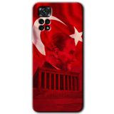 MRCİLETİSİM mrc81813 Anıtkabir Atatürk Kılıf HD Desen Baskılı Arka Kapak+Temperli Cam Xiaomi Redmi Note 11s 5G Global ile uyumlu