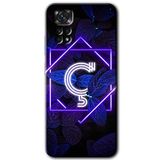 MRCİLETİSİM mrc81869 Yaprak Ç Harfi Kılıf HD Desen Baskılı Arka Kapak+Temperli Cam Xiaomi Redmi Note 11s 5G Global ile uyumlu
