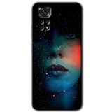 MRCİLETİSİM mrc81894 Karanlık Kadın Kılıf HD Desen Baskılı Arka Kapak+Temperli Cam Xiaomi Redmi Note 11s 5G Global ile uyumlu