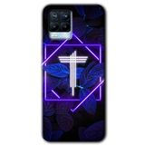 MRCİLETİSİM (mrc8366) Dark Neon Yaprak T Harfi Kılıf Baskılı Kapak Tam Kaplayan Mat Seramik Realme 8 Pro ile uyumlu