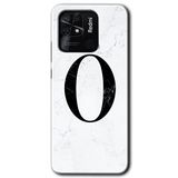 MRCİLETİSİM (mrc84672) Beyaz Mermer Desenli Ö Harfi Kılıf HD Desen Baskılı Arka Kapak Xiaomi Redmi 10C ile uyumlu