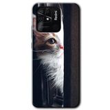 MRCİLETİSİM (mrc84832) Kedi Bakışı Kılıf HD Desen Baskılı Arka Kapak Xiaomi Redmi 10C ile uyumlu