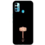 MRCİLETİSİM mrc86365 Thor Çekiç Kılıf HD Desen Baskılı Arka Kapak+Temperli Cam Tecno Spark 7T ile uyumlu