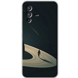 MRCİLETİSİM mrc87509 Space Planet Kılıf HD Desen Baskılı Arka Kapak Temperli Cam Vivo V23 5G ile uyumlu