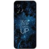 MRCİLETİSİM mrc88652 Stars Wallpaper Kılıf HD Desen Baskılı Arka Kapak Temperli Cam Vivo Y21s ile uyumlu