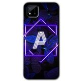 MRCİLETİSİM (mrc8882) Dark Neon Yaprak A Harfi Kılıf Baskılı Kapak Tam Kaplayan Mat Seramik Realme C11 ile uyumlu