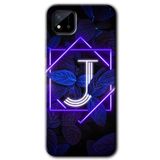 MRCİLETİSİM (mrc8893) Dark Neon Yaprak J Harfi Kılıf Baskılı Kapak Tam Kaplayan Mat Seramik Realme C11 ile uyumlu