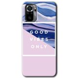MRCİLETİSİM (mrc88986) Good Vibes Kılıf HD Desen Baskılı Arka Kapak Xiaomi Redmi Note 10s ile uyumlu