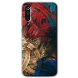 MRCİLETİSİM mrc90266 Karma Boyalar Kılıf HD Desen Baskılı Arka Kapak Temperli Cam Xiaomi Mi 9 SE ile uyumlu