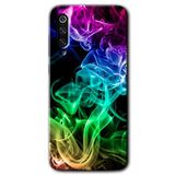 MRCİLETİSİM mrc90298 Smoke Colorful Kılıf HD Desen Baskılı Arka Kapak Temperli Cam Xiaomi Mi 9 SE ile uyumlu