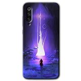 MRCİLETİSİM mrc90382 Wanderer Silhouette Kılıf HD Desen Baskılı Arka Kapak Temperli Cam Xiaomi Mi 9 SE ile uyumlu