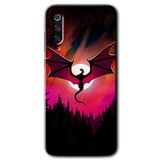 MRCİLETİSİM mrc90407 Dragon Night Kılıf HD Desen Baskılı Arka Kapak Temperli Cam Xiaomi Mi 9 SE ile uyumlu