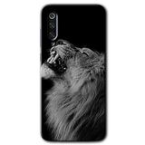 MRCİLETİSİM mrc90690 Lion Kılıf HD Desen Baskılı Arka Kapak Temperli Cam Xiaomi Mi 9 SE ile uyumlu
