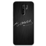 MRCİLETİSİM (mrc93009) İmza Atatürk Kılıf HD Desen Baskılı Arka Kapak Xiaomi Redmi 9 ile uyumlu