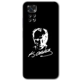 MRCİLETİSİM (mrc96835) Atatürk Silüet İmza Kılıf HD Desen Baskılı Arka Kapak Xiaomi Redmi Note 11 5G Global ile uyumlu