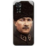 MRCİLETİSİM (mrc96842) Başkomutan Atatürk Kılıf HD Desen Baskılı Arka Kapak Xiaomi Redmi Note 11 5G Global ile uyumlu