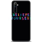 MRCİLETİSİM (mrc986) Tam Ekran Koruyucu Kılıf HD Baskılı Kılıf Believe Realme 6 ile uyumlu