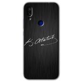 MRCİLETİSİM (mrc99059) İmza Atatürk Kılıf HD Desen Baskılı Arka Kapak Xiaomi Redmi Note 7 ile uyumlu