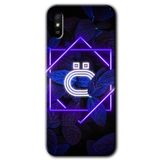 MRCİLETİSİM (mrc9999) Dark Neon Yaprak Ö Harfi Kılıf Baskılı Kapak Tam Kaplayan Mat Seramik Xiaomi Redmi 9A ile uyumlu
