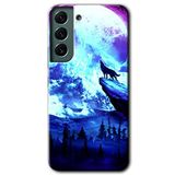 MRCİLETİSİMmrc-11060 Mega Kurt Kılıf HD Desen Baskılı Arka Kapak Samsung Galaxy S22 Plus ile uyumlu