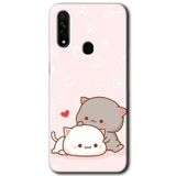 MRCİLETİSİMmrc-111760 Kedi Aşkı Kılıf Kapak Hayalet Ekran Yandan Gözükmez Oppo A31 ile uyumlu