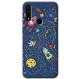 MRCİLETİSİMmrc-112097 Kedi Galaksi Kılıf Kapak Hayalet Ekran Yandan Gözükmez Oppo A31 ile uyumlu