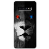 MRCİLETİSİMmrc-1125 Fire and Ice Lion Kılıf HD Desen Baskılı Arka Kapak Samsung Galaxy S10 ile uyumlu